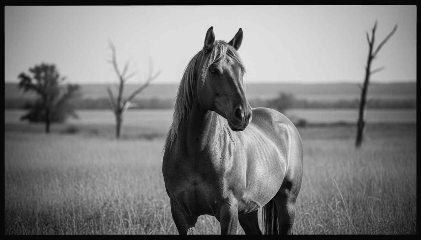 black and white equine photography
